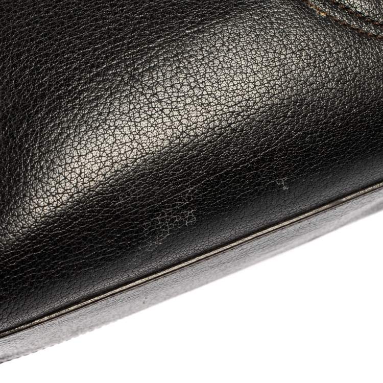 Pre Owned Cartier Black Leather Marcello De Cartier Bag