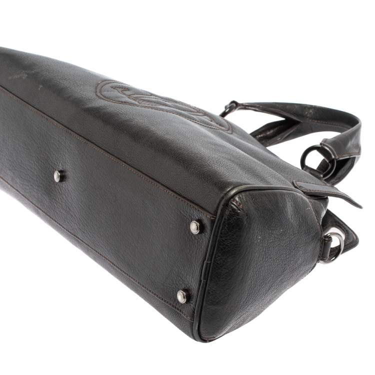 Pre Owned Cartier Black Leather Marcello De Cartier Bag
