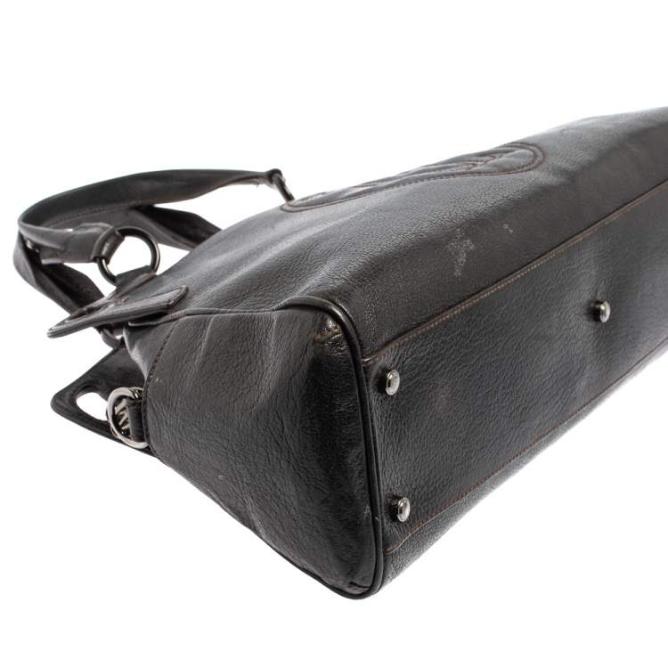 Pre Owned Cartier Black Leather Marcello De Cartier Bag