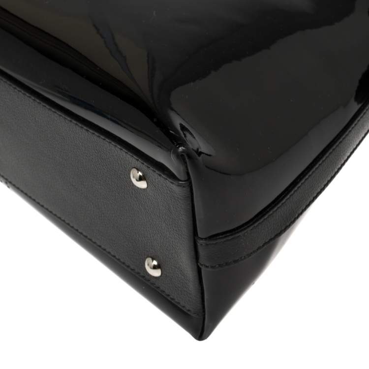 Pre Owned Cartier Black Patent Leather Marcello de Cartier Satchel