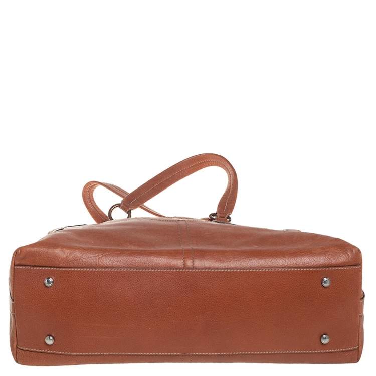 Pre Owned Cartier Brown Leather Marcello de Cartier Satchel