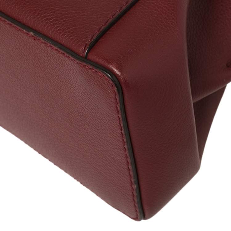 مملوكة مسبقًا Cartier Dark Red Leather Mini C de Cartier Satchel