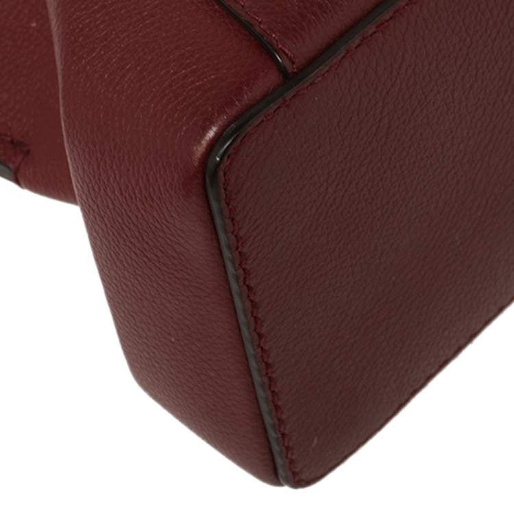مملوكة مسبقًا Cartier Dark Red Leather Mini C de Cartier Satchel