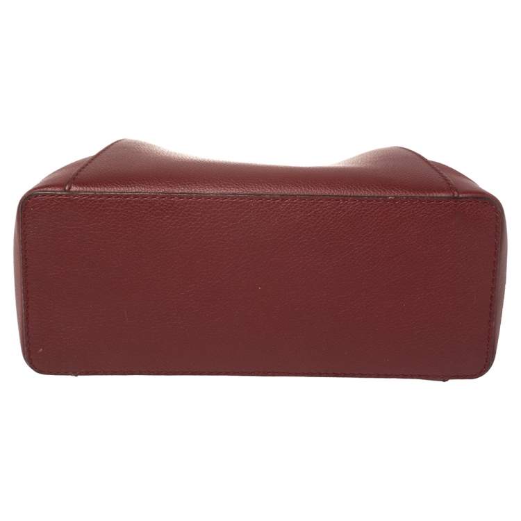 مملوكة مسبقًا Cartier Dark Red Leather Mini C de Cartier Satchel