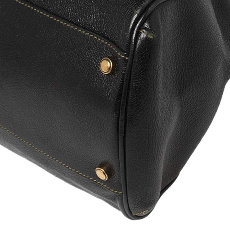 Pre Owned Cartier Black Leather Marcello de Cartier Satchel