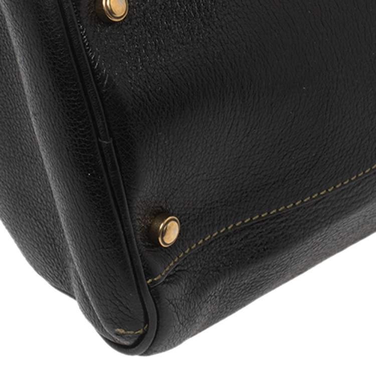 Pre Owned Cartier Black Leather Marcello de Cartier Satchel