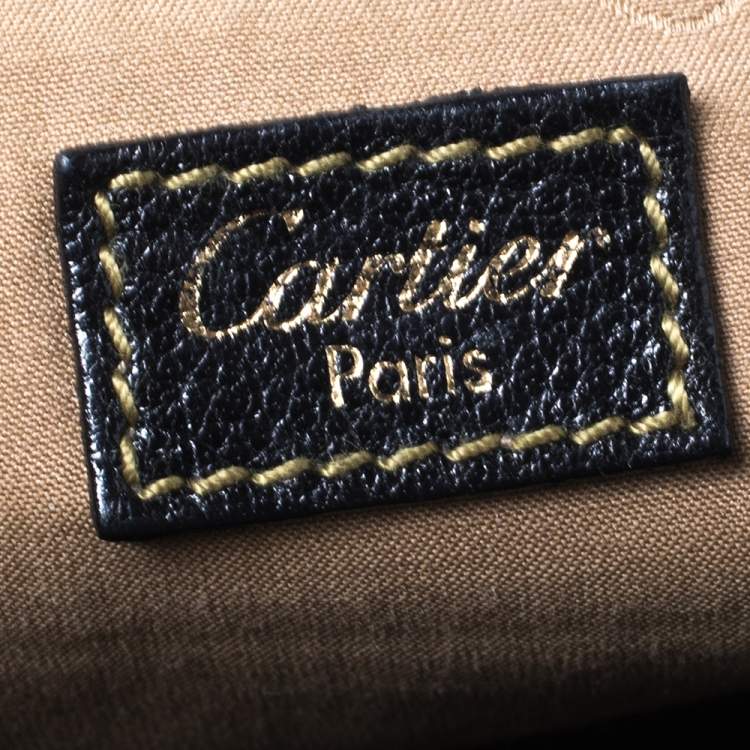 Pre Owned Cartier Black Leather Marcello de Cartier Satchel