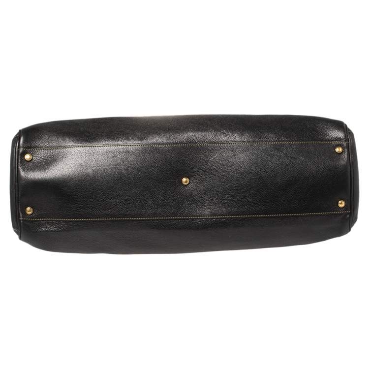 Pre Owned Cartier Black Leather Marcello de Cartier Satchel