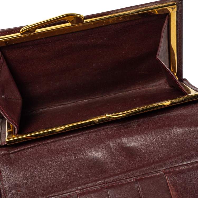 Cartier Burgundy Leather Trifold Wallet Cartier TLC