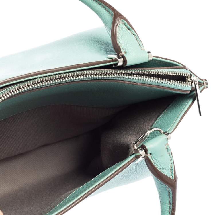 مملوكة مسبقًا Cartier Aqua Green Leather Mini C de Cartier Satchel
