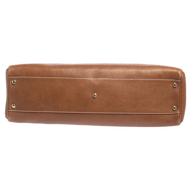 Pre Owned Cartier Tan Leather Medium Marcello de Cartier Bag