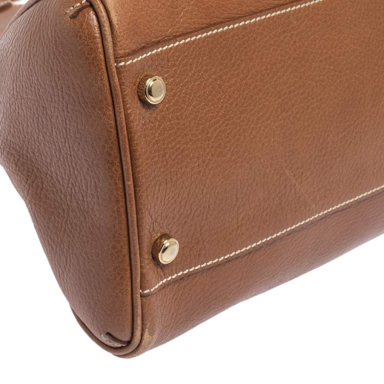 Pre Owned Cartier Tan Leather Medium Marcello de Cartier Bag