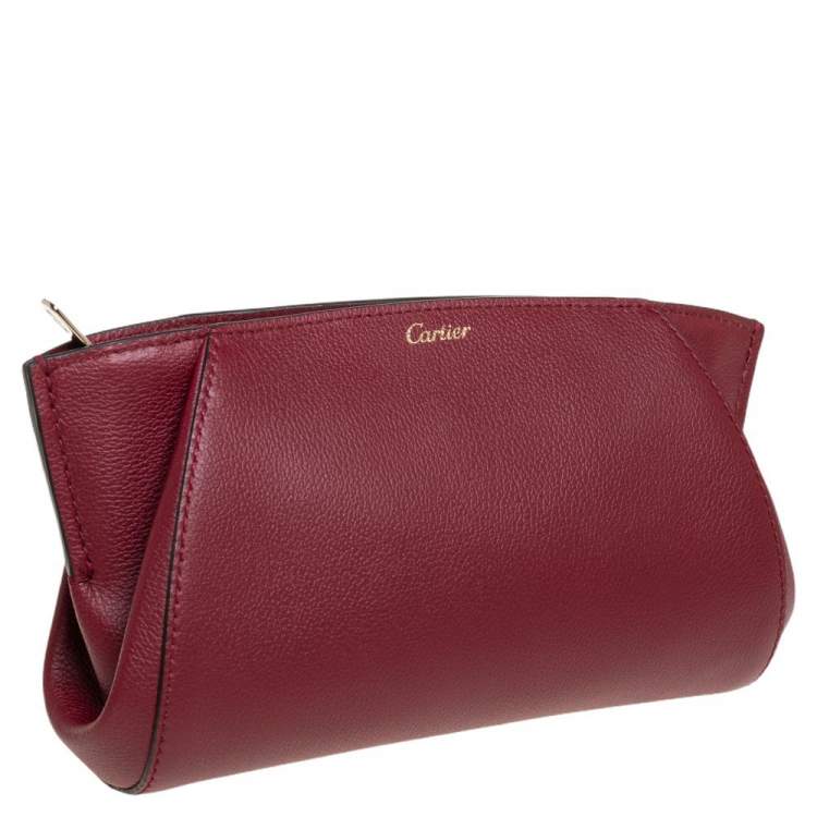 مملوكة مسبقًا Cartier Red Leather C De Cartier Clutch