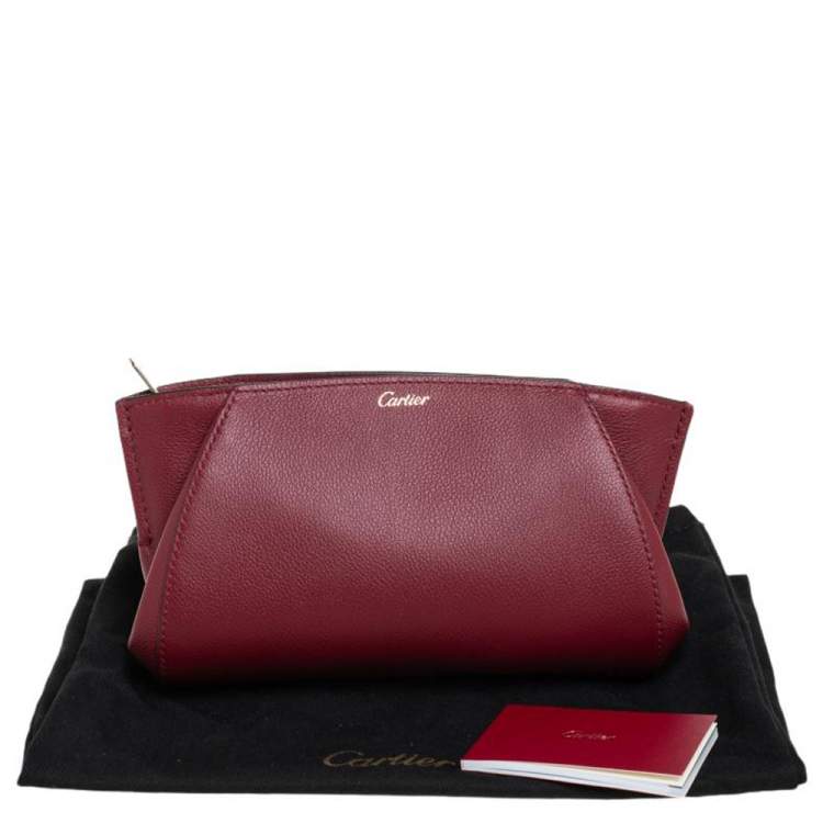 مملوكة مسبقًا Cartier Red Leather C De Cartier Clutch