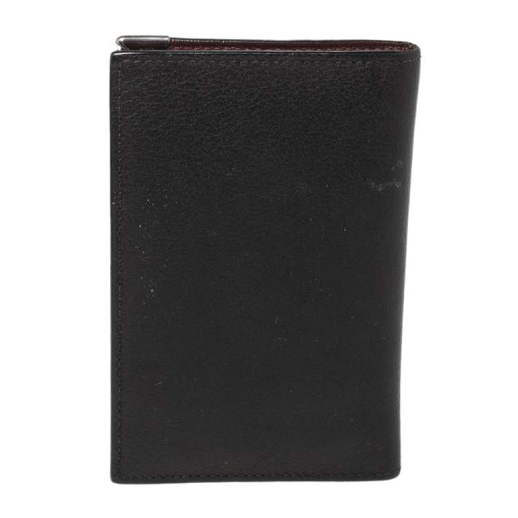 Pre Owned Cartier Black Leather Must De Cartier Card Holder