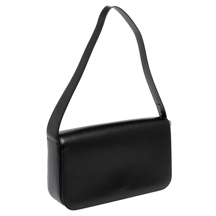 مملوكة مسبقًا Cartier Black Leather Baguette