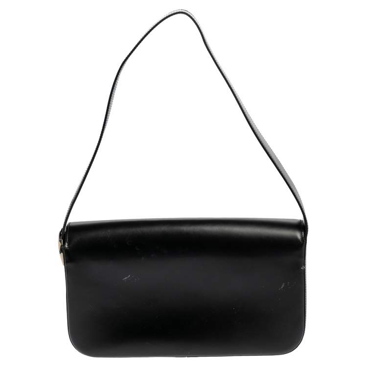 مملوكة مسبقًا Cartier Black Leather Baguette