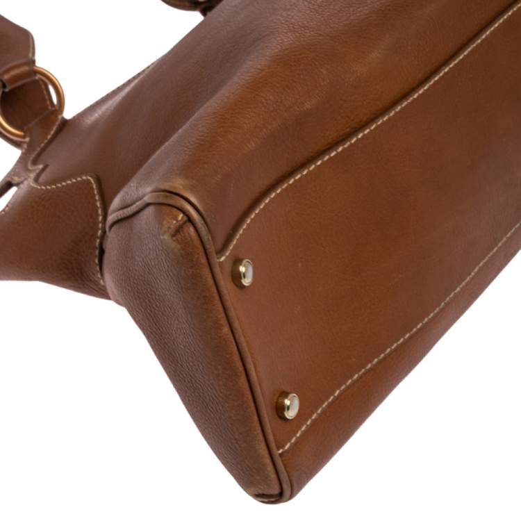 Pre Owned Cartier Brown Leather Medium Marcello de Cartier Bag