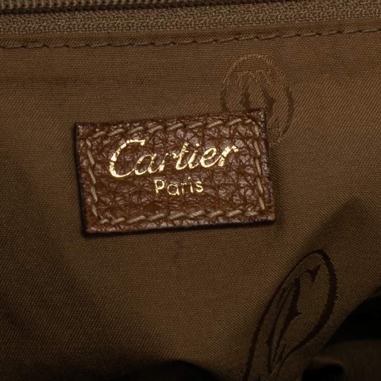 Pre Owned Cartier Brown Leather Medium Marcello de Cartier Bag