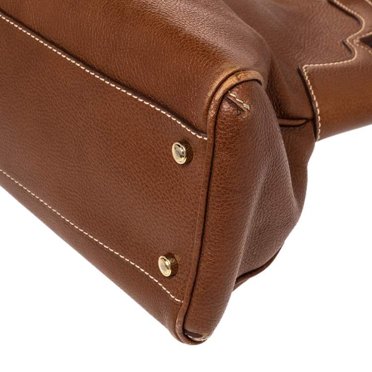 Pre Owned Cartier Brown Leather Marcello De Cartier Bag