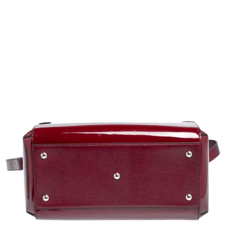 مملوكة مسبقًا Cartier Burgundy Patent Leather Marcello de Cartier Bowler Bag