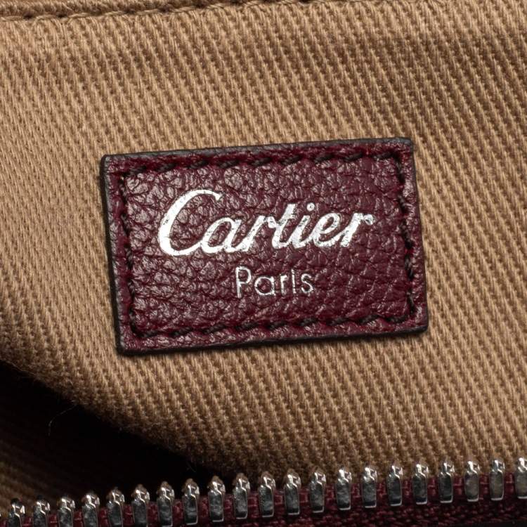 مملوكة مسبقًا Cartier Burgundy Patent Leather Marcello de Cartier Bowler Bag