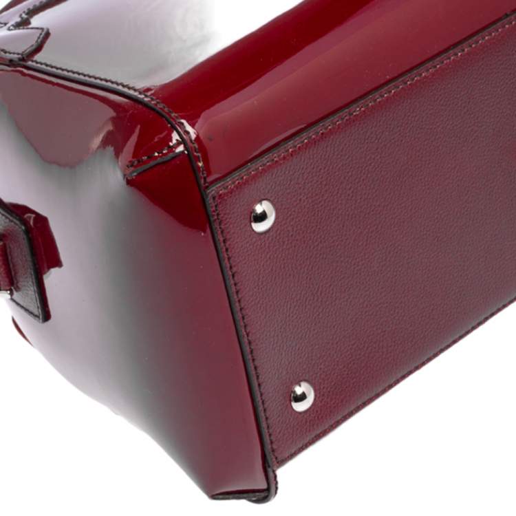 مملوكة مسبقًا Cartier Burgundy Patent Leather Marcello de Cartier Bowler Bag