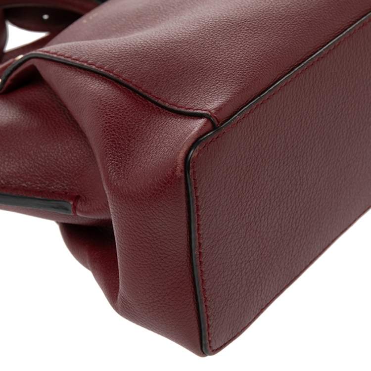 مملوكة مسبقًا Cartier Dark Red Leather Mini C de Cartier Satchel