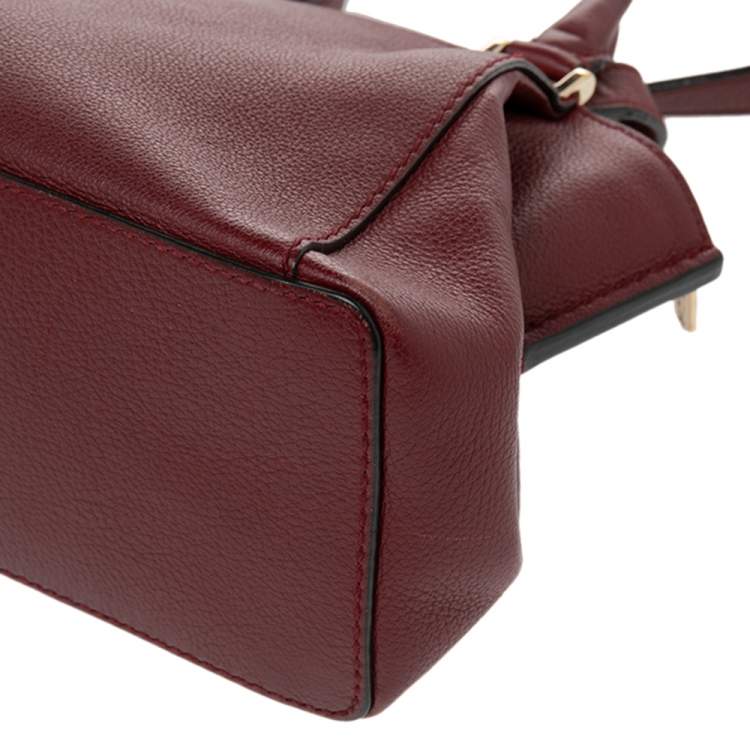 مملوكة مسبقًا Cartier Dark Red Leather Mini C de Cartier Satchel