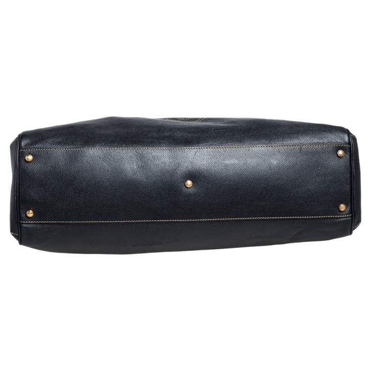 Pre Owned Cartier Black Leather Marcello de Cartier Satchel