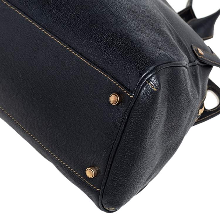 Pre Owned Cartier Black Leather Marcello de Cartier Satchel