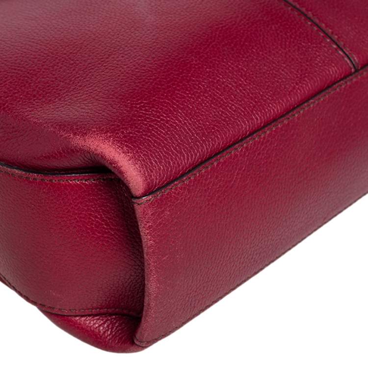 مملوكة مسبقًا Cartier Burgundy Patent Leather/Suede and Python Classic Feminine Line Chain Bag