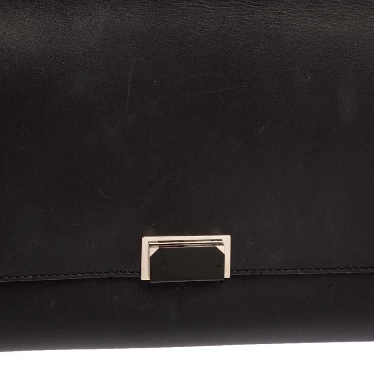 Pre Owned Cartier Black Leather Jeanne Toussaint Top Handle Bag