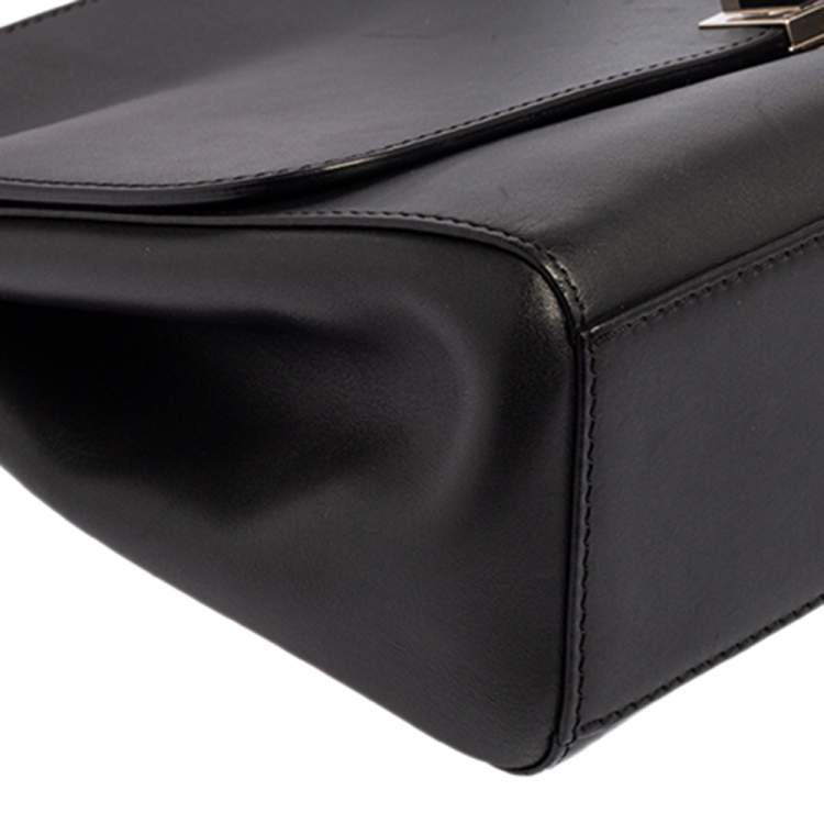 Pre Owned Cartier Black Leather Jeanne Toussaint Top Handle Bag