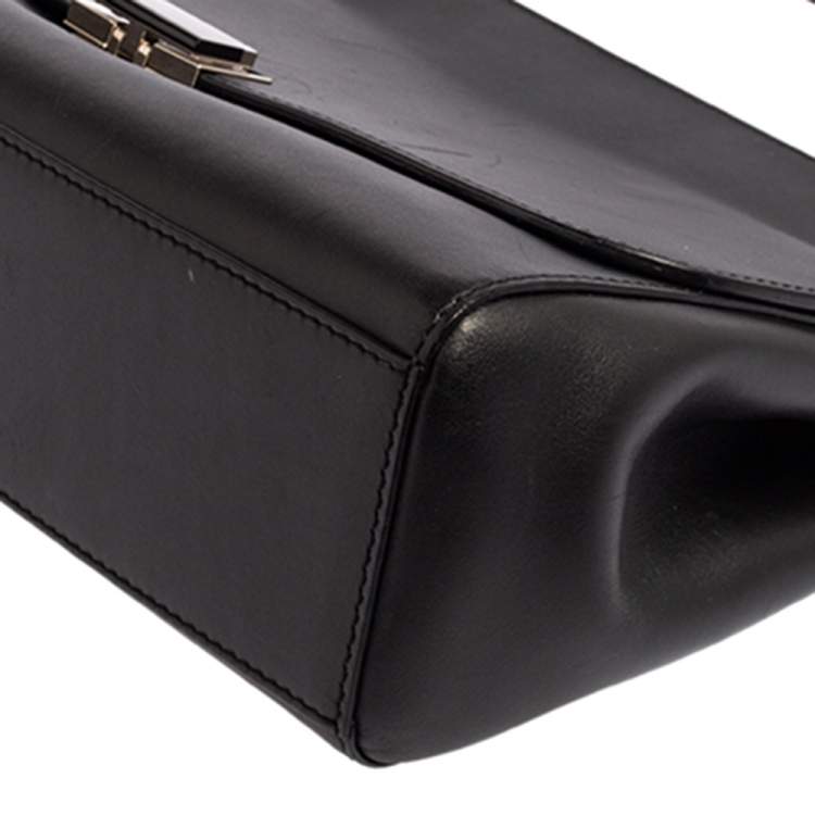Pre Owned Cartier Black Leather Jeanne Toussaint Top Handle Bag