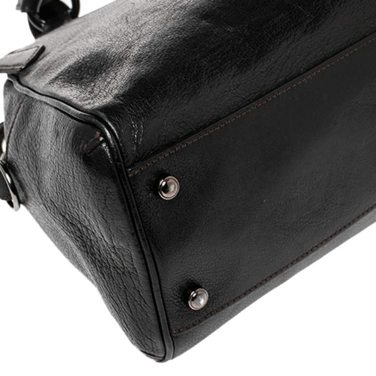 Pre Owned Cartier Dark Brown Leather Small Marcello de Cartier Bag