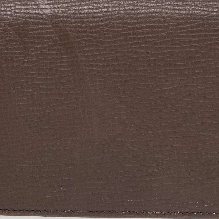 Pre Owned Cartier Brown Leather Continental Wallet