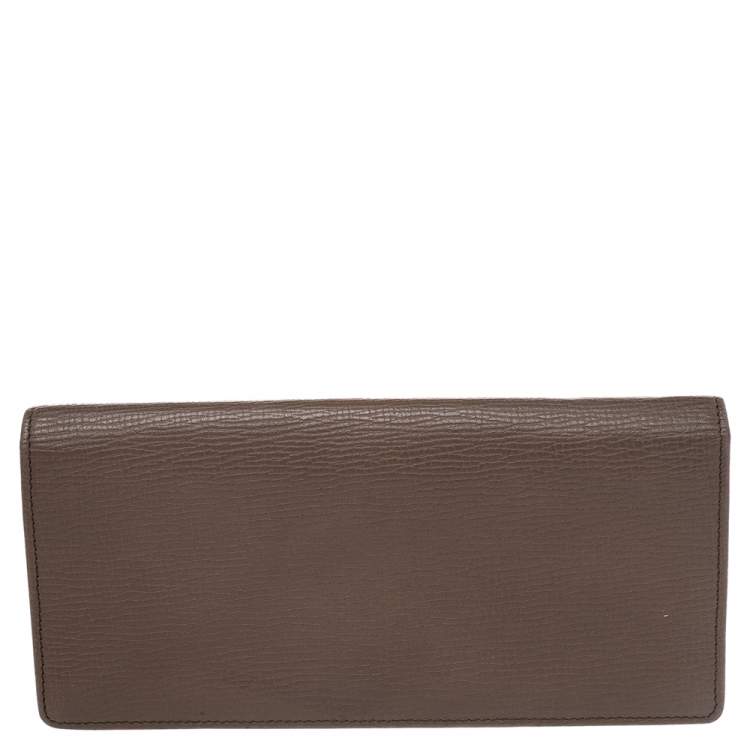Pre Owned Cartier Brown Leather Continental Wallet