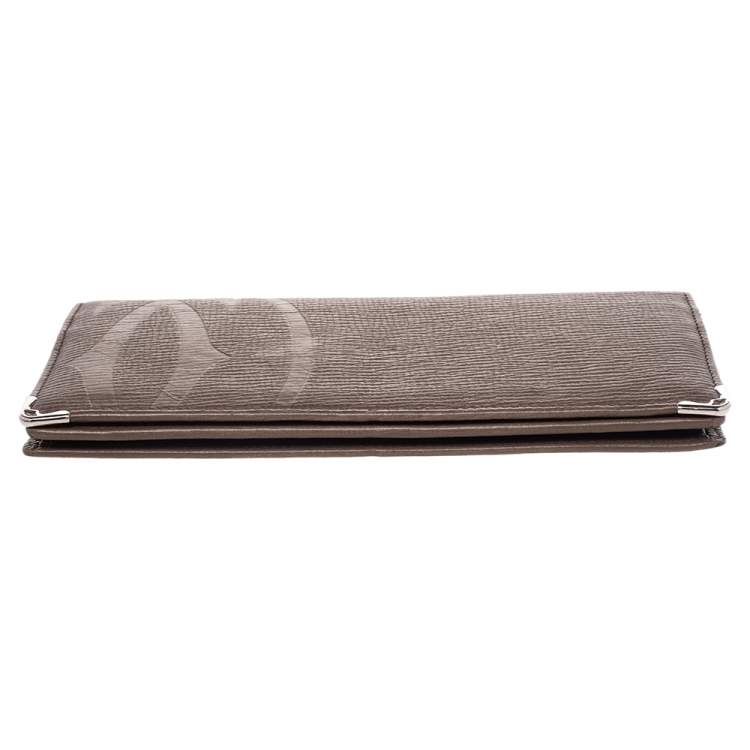 Pre Owned Cartier Brown Leather Continental Wallet