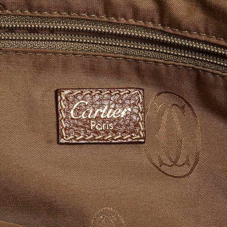 Pre Owned Cartier Brown Leather Marcello De Cartier Satchel