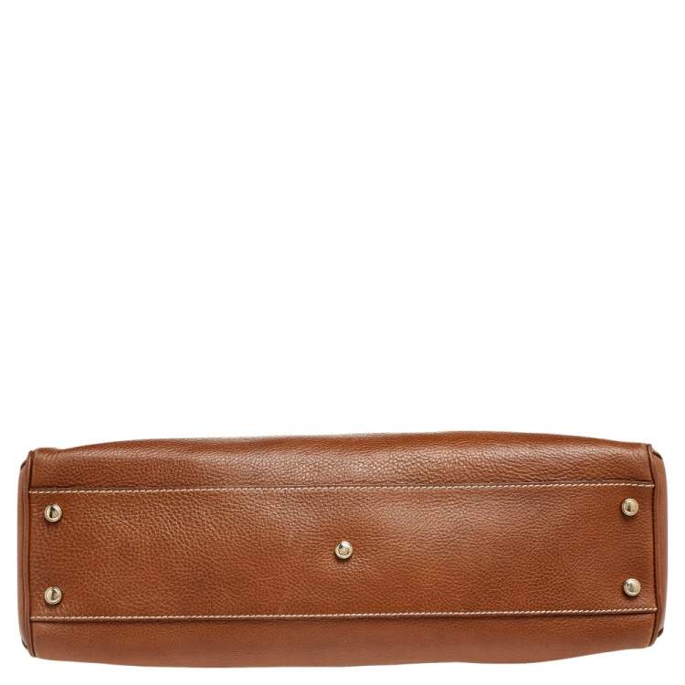 Pre Owned Cartier Brown Leather Marcello De Cartier Satchel