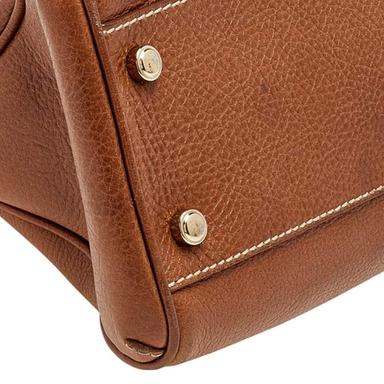 Pre Owned Cartier Brown Leather Marcello De Cartier Satchel