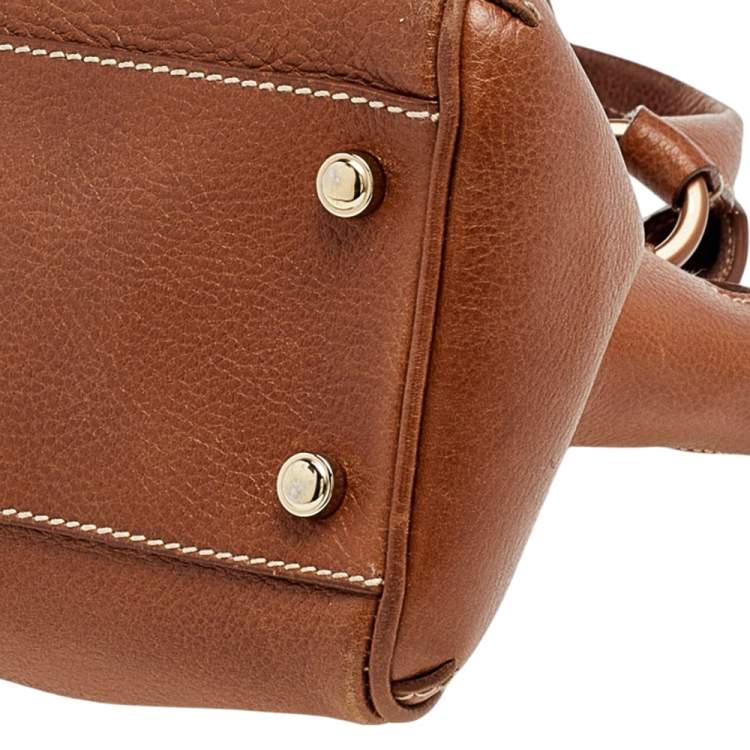 Pre Owned Cartier Brown Leather Marcello De Cartier Satchel