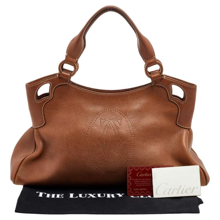 Pre Owned Cartier Brown Leather Marcello De Cartier Satchel