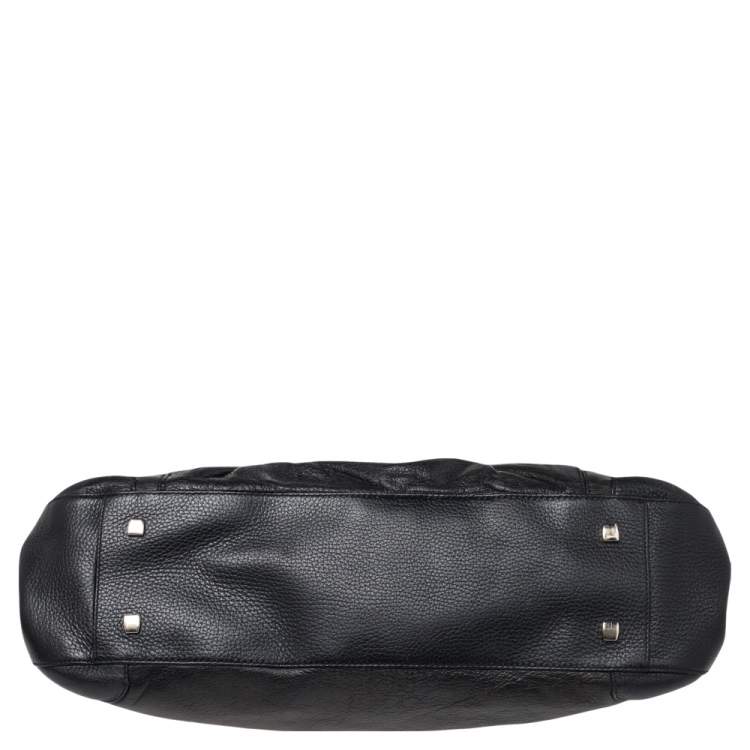 Pre Owned Cartier Black Leather La Dona Chain Link Satchel