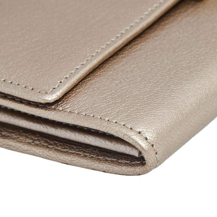 مملوكة مسبقًا Cartier Gold Leather Love Continental Wallet