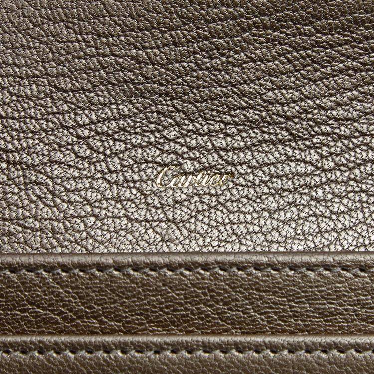 مملوكة مسبقًا Cartier Gold Leather Love Continental Wallet