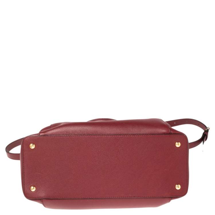 Pre Owned Cartier Burgundy Leather Small C de Cartier Satchel