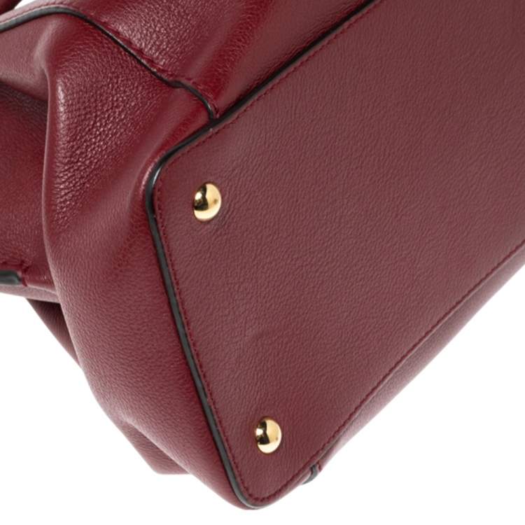 Pre Owned Cartier Burgundy Leather Small C de Cartier Satchel