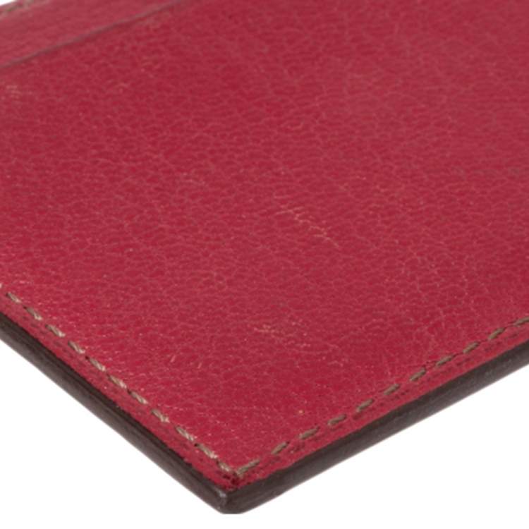 Pre Owned Cartier Pink Leather Les Must De Cartier Card Holder